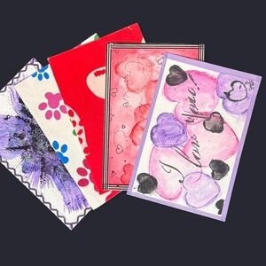 💖 Hand-Painted Watercolor Postcards | Unique Valentine